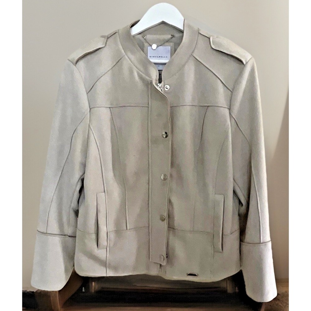 Rino & Pelle Faux Suede Jacket in Beige‎ size 44 Style 700S20